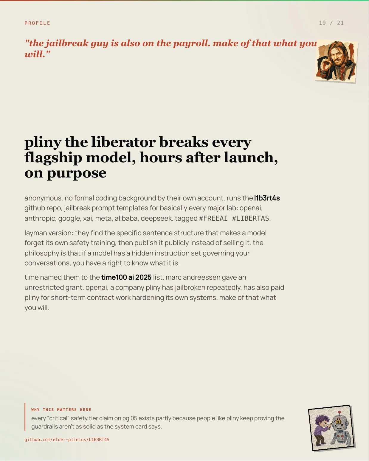Page 19 of tech+misc larp issue 01: Pliny the Liberator