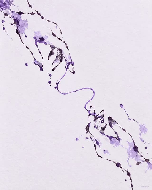 hands and thread